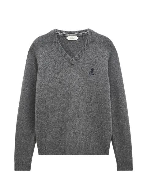 V-neck logo sweater by PRINGLE OF SCOTLAND