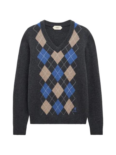 argyle V-neck sweater by PRINGLE OF SCOTLAND