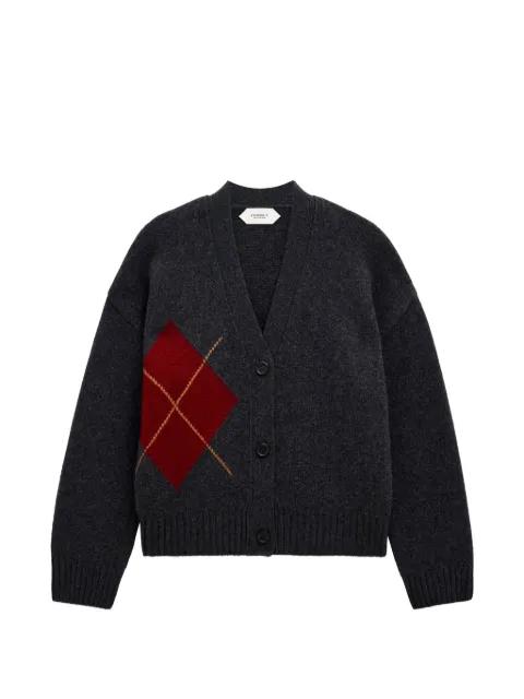 argyle cashmere cardigan by PRINGLE OF SCOTLAND