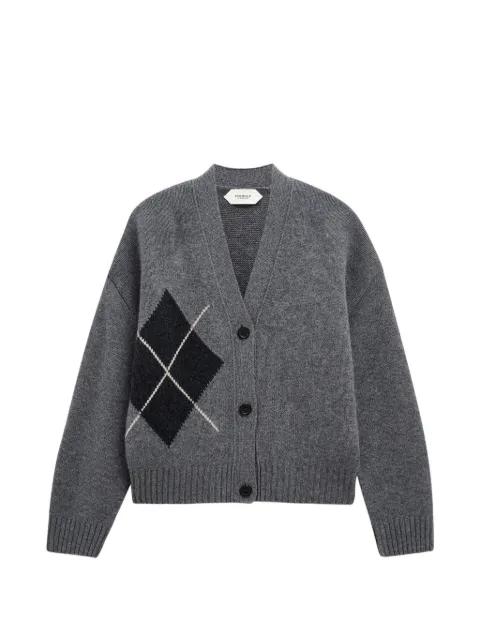 argyle cashmere cardigan by PRINGLE OF SCOTLAND