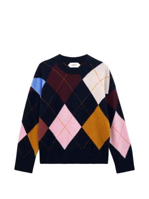 argyle crew-neck sweater by PRINGLE OF SCOTLAND