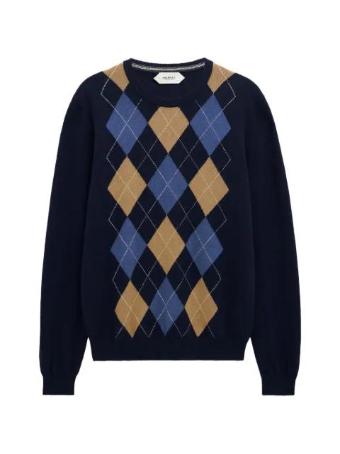 argyle crew-neck sweater by PRINGLE OF SCOTLAND