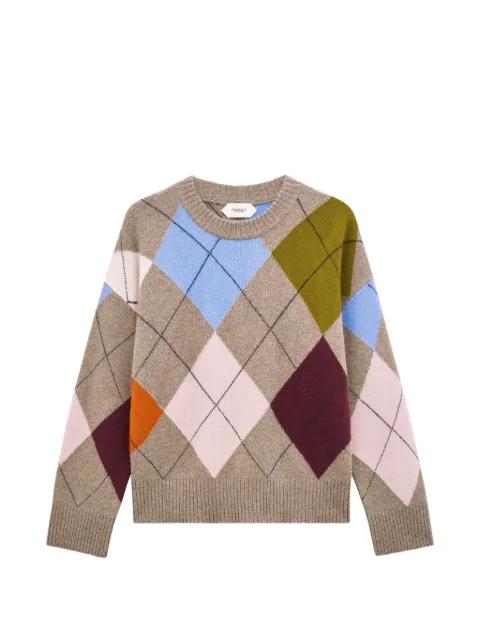 argyle crew-neck sweater by PRINGLE OF SCOTLAND