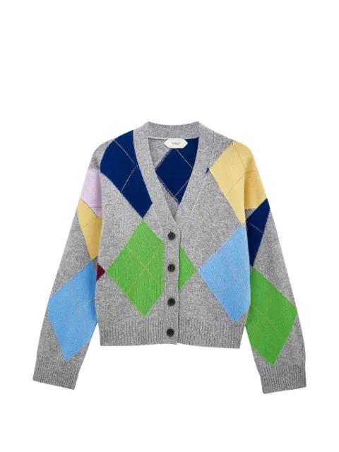 argyle-pattern buttoned cardigan by PRINGLE OF SCOTLAND