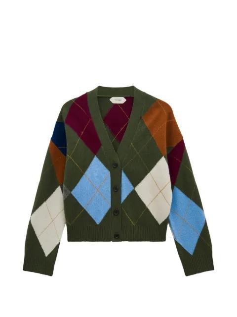 argyle-pattern cardigan by PRINGLE OF SCOTLAND