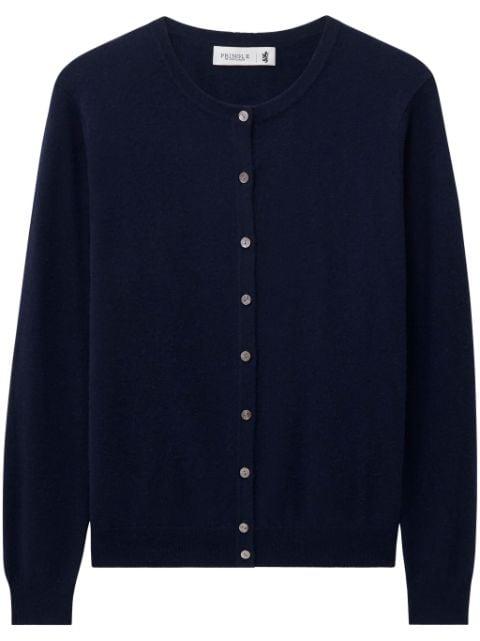 crew-neck cashmere cardigan by PRINGLE OF SCOTLAND