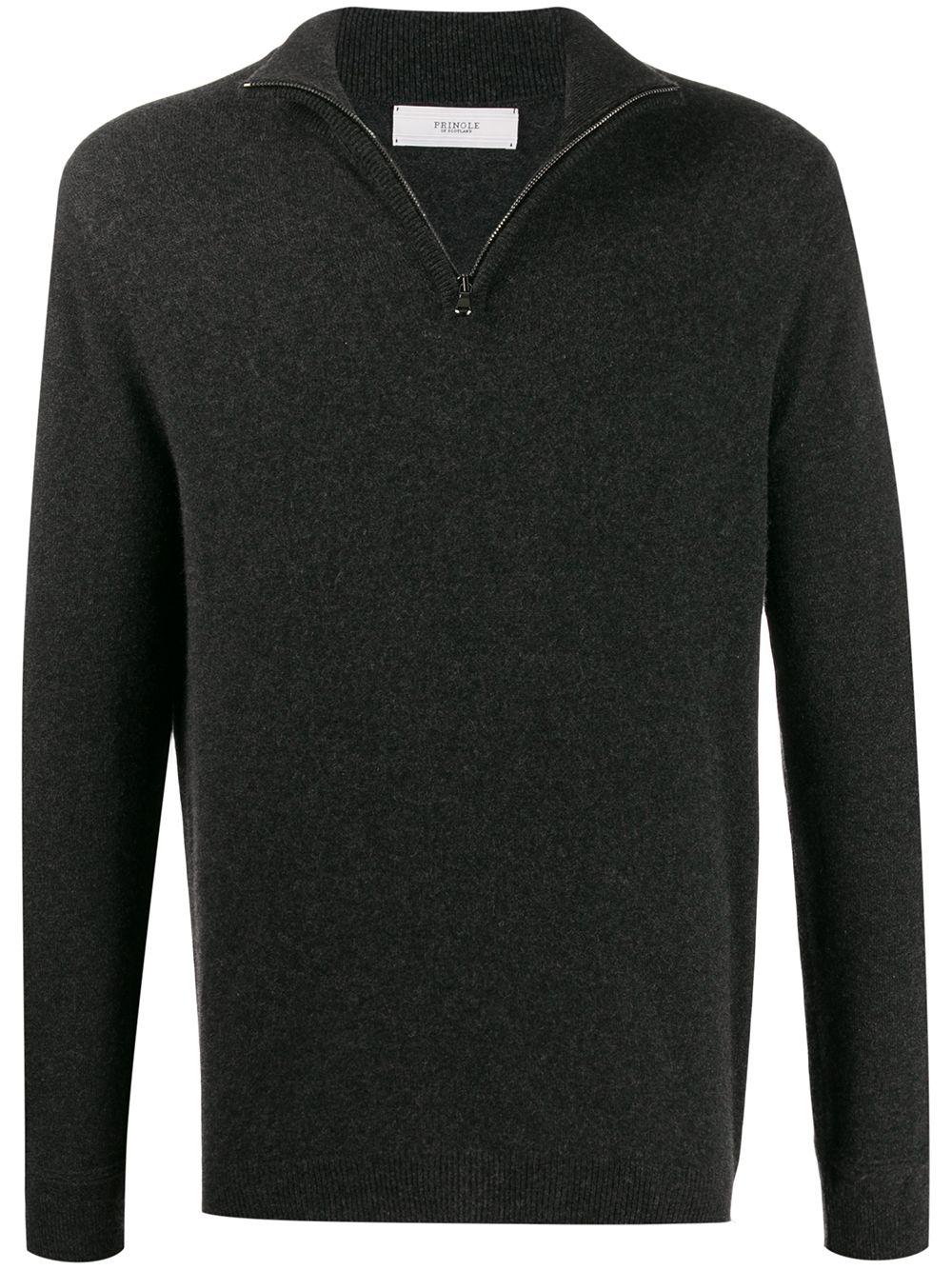 fine knit zipped sweater by PRINGLE OF SCOTLAND