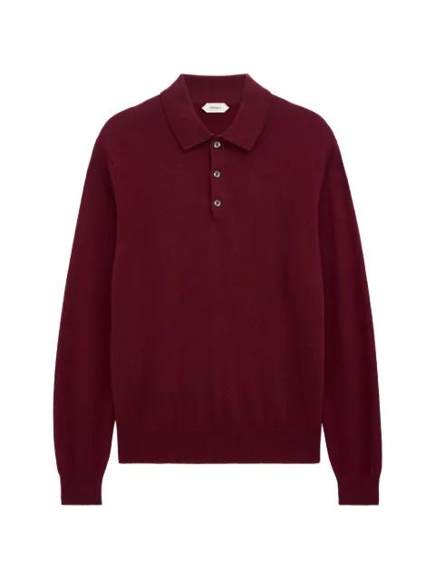 long-sleeve cashmere polo shirt by PRINGLE OF SCOTLAND