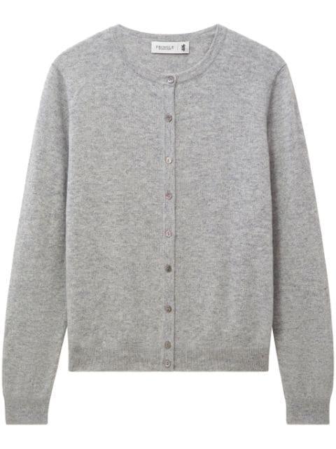 round-neck cashmere cardigan by PRINGLE OF SCOTLAND
