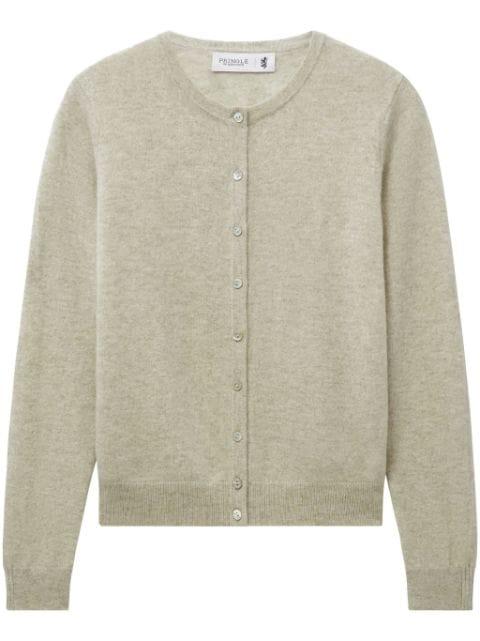 round-neck cashmere cardigan by PRINGLE OF SCOTLAND