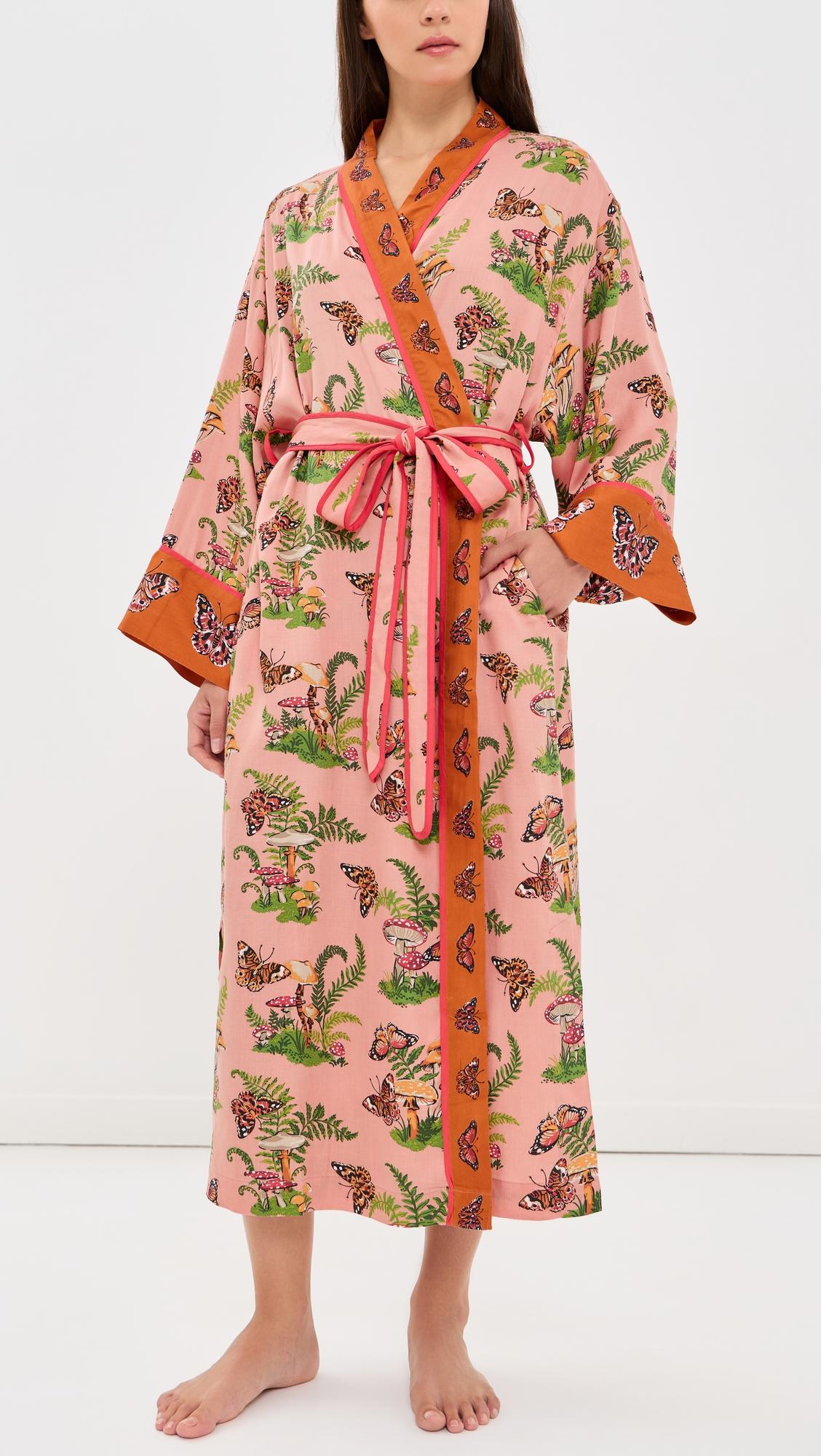 Butterfly Forager Eco Satin Robe by PRINTFRESH