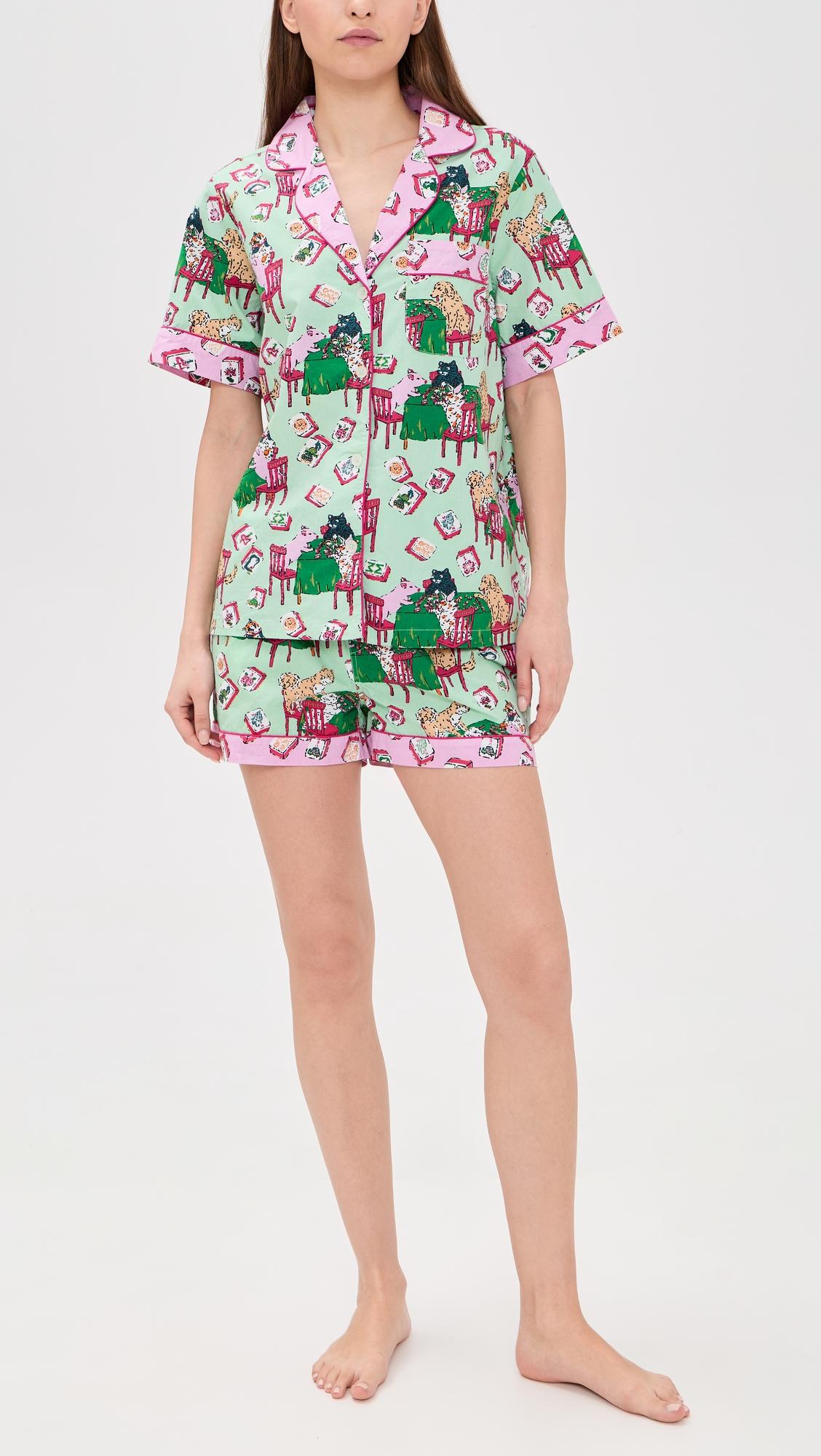 Mahjong Short Pajama Set by PRINTFRESH