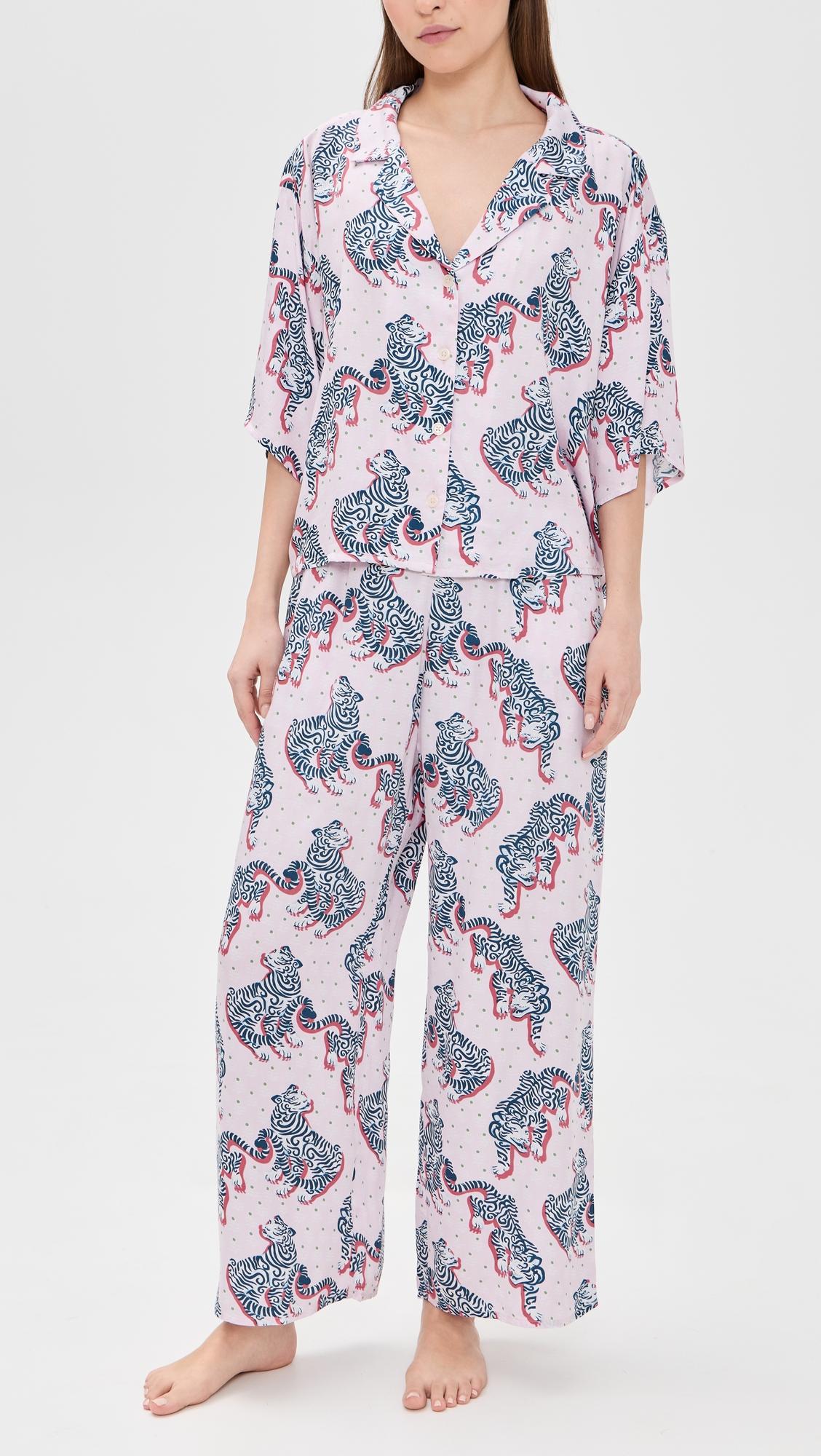 Tiger Queen Wildest Dreams Pajama Set by PRINTFRESH