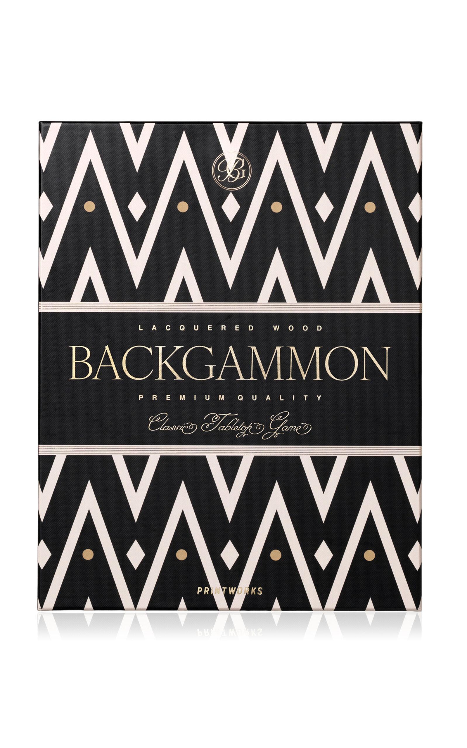 Printworks - Lacquered Backgammon Set - Black - Moda Operandi by PRINTWORKS