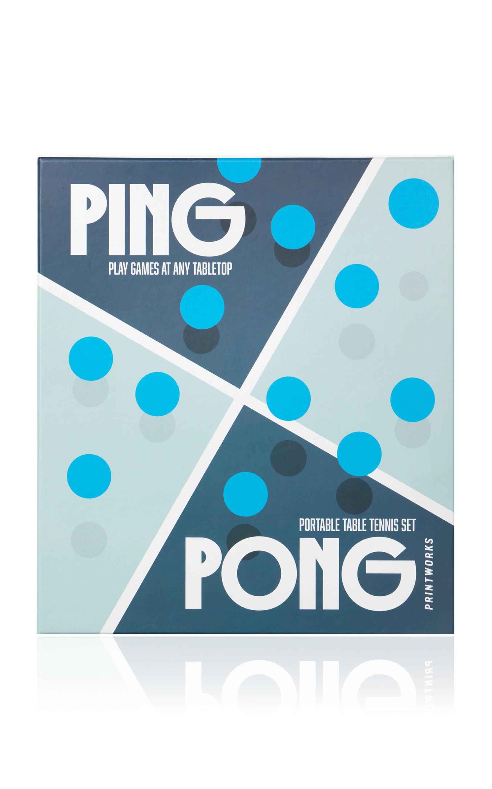 Printworks - Portable Table Tennis Game Set - Blue - Moda Operandi by PRINTWORKS