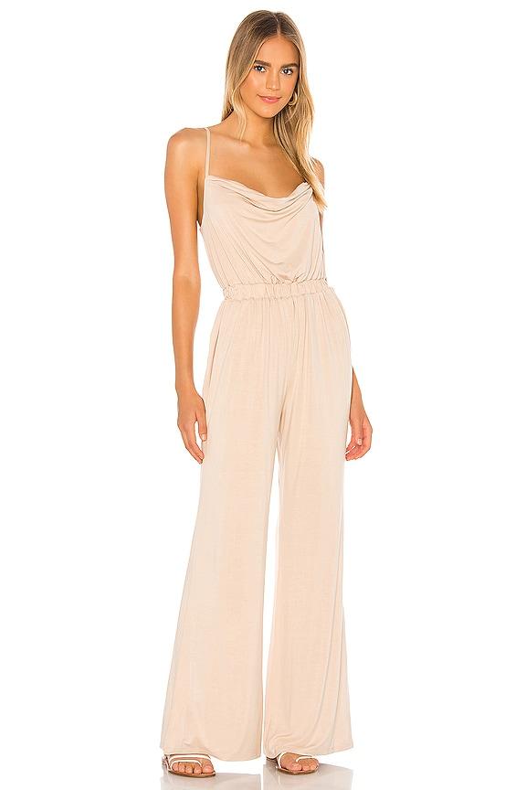 Privacy Please Isabelle Jumpsuit in Beige by PRIVACY PLEASE Privacy Please Isabelle Jumpsuit in Beige by PRIVACY PLEASE