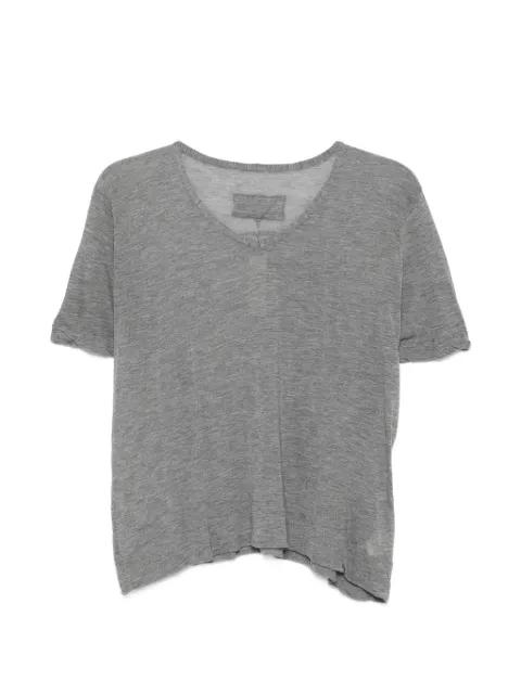 V-neck short-sleeve T-shirt by PRIVATE 0204