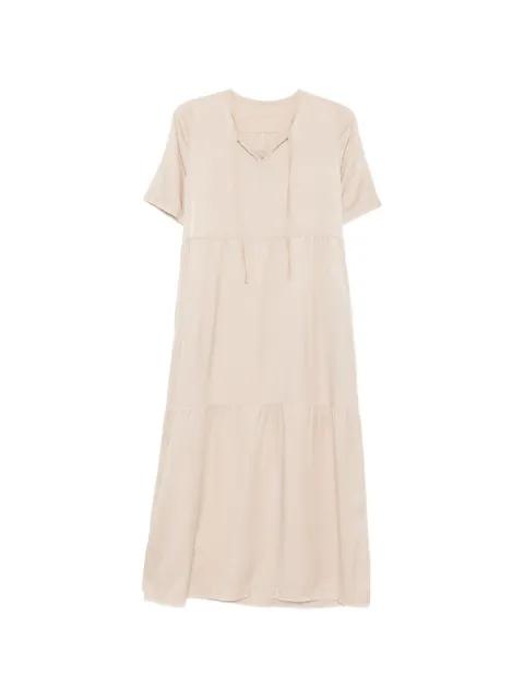 tiered tie midi dress by PRIVATE 0204