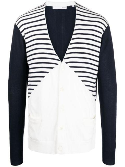 The Albert stripe-detail cardigan by PRIVATE STOCK