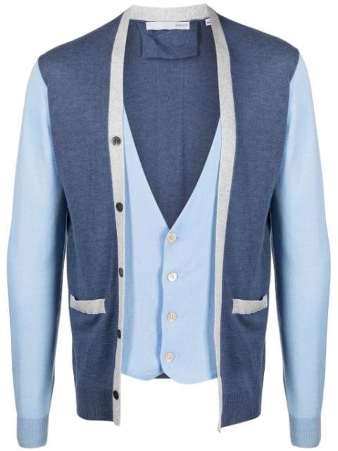 The Harold colour-block cardigan by PRIVATE STOCK