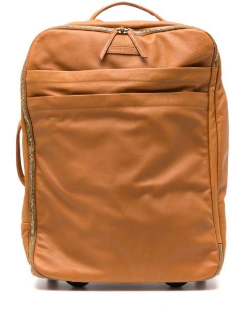 leather rolling suitcase by PRIVATE STOCK