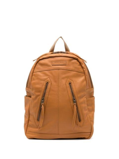 logo-appliqu� leather backpack by PRIVATE STOCK