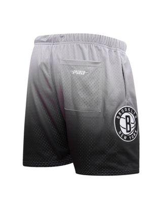 Men's Black, Gray Brooklyn Nets Ombre Mesh Shorts by PRO STANDARD