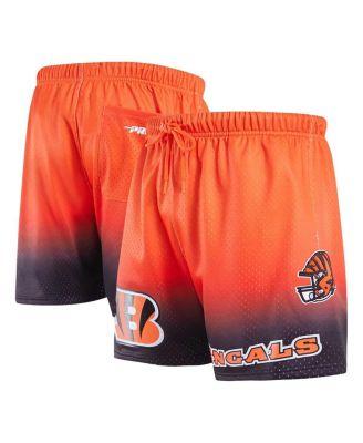 Men's Black, Orange Cincinnati Bengals Ombre Mesh Shorts by PRO STANDARD