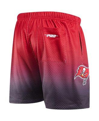 Men's Black, Red Tampa Bay Buccaneers Ombre Mesh Shorts by PRO STANDARD