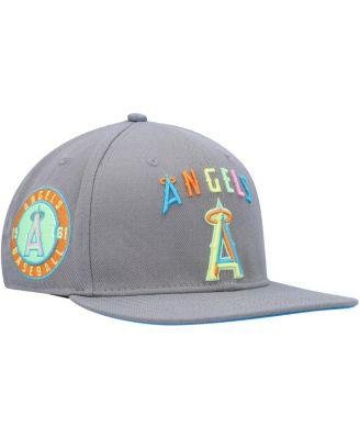 Men's Gray Los Angeles Angels Washed Neon Snapback Hat by PRO STANDARD