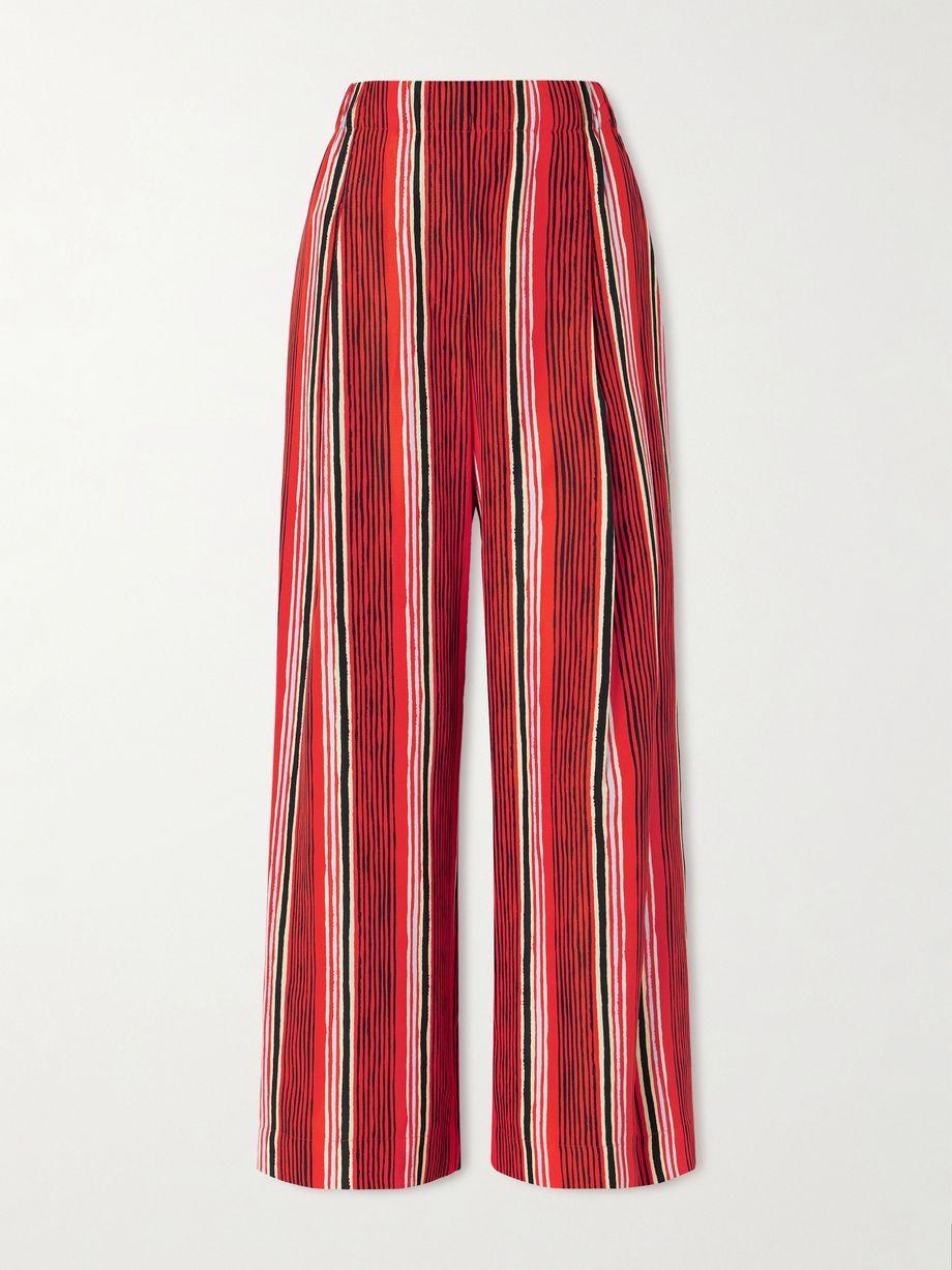 Amira striped silk-habotai wide-leg pants by PROENZA SCHOULER