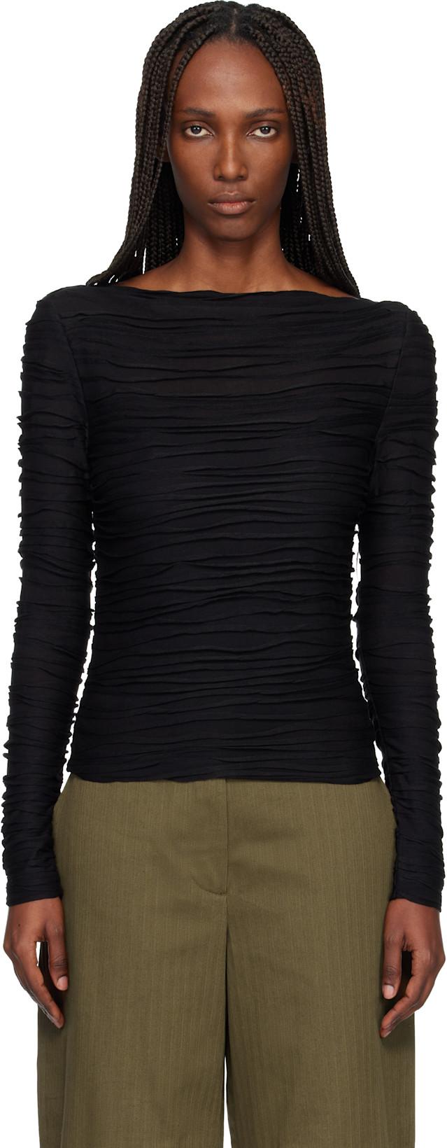 Black Proenza Schouler White Label Paloma Top by PROENZA SCHOULER