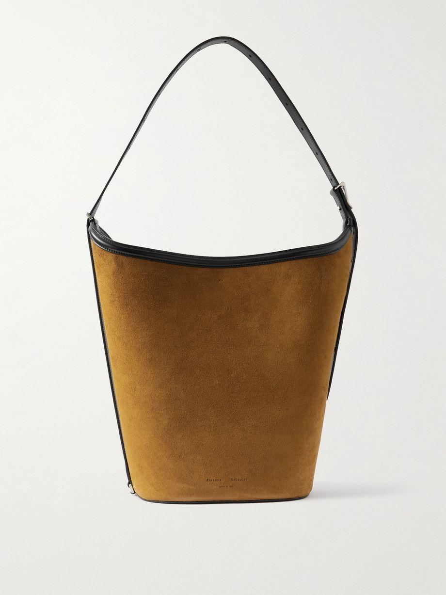 Brant leather-trimmed suede bucket bag by PROENZA SCHOULER