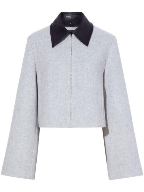 Bridget leather-collar cropped jacket by PROENZA SCHOULER
