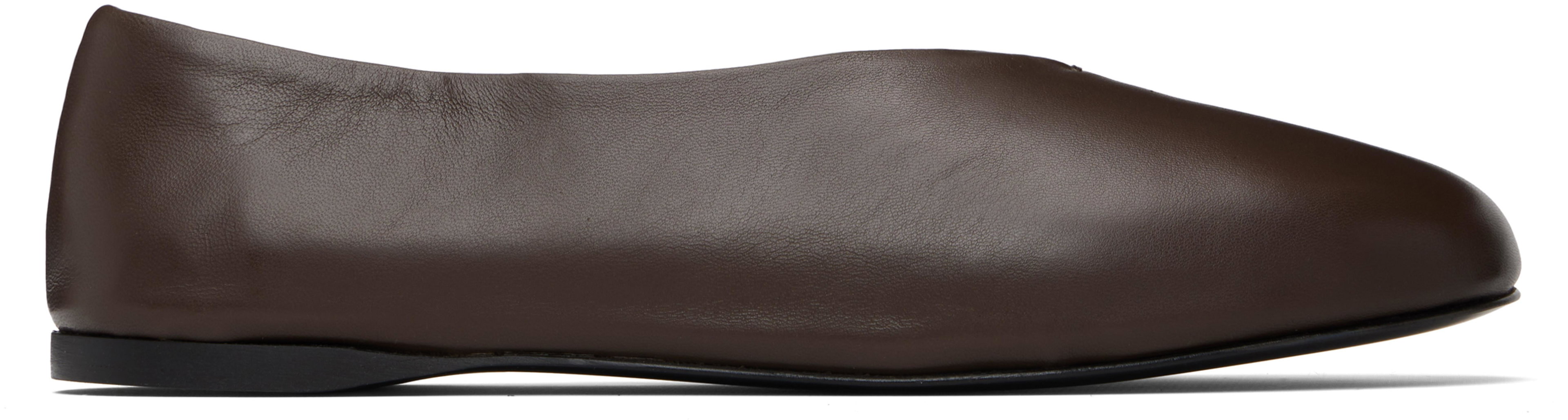 Brown Tee Ballerina Flats by PROENZA SCHOULER