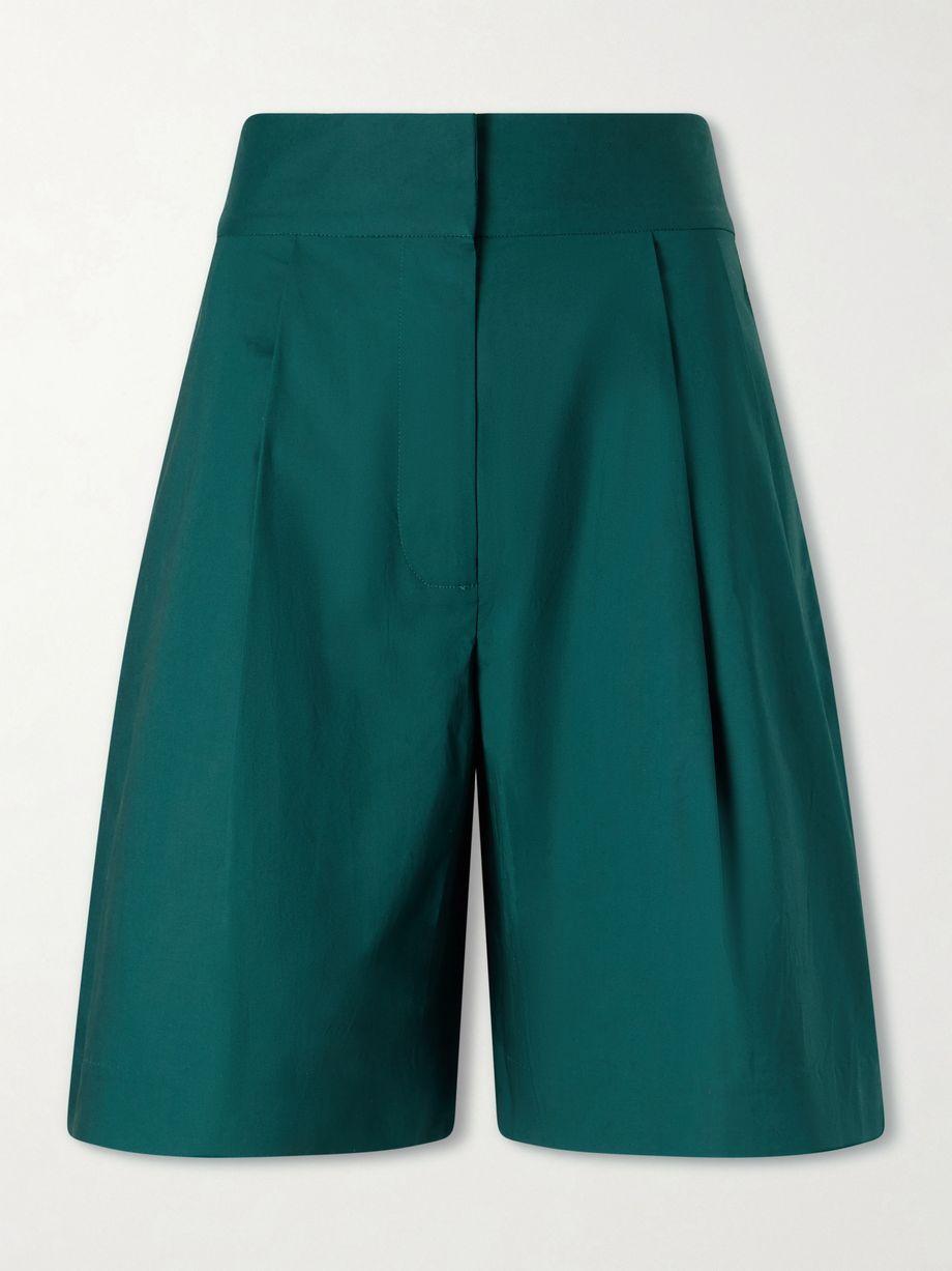 Clio pleated cotton-blend poplin shorts by PROENZA SCHOULER