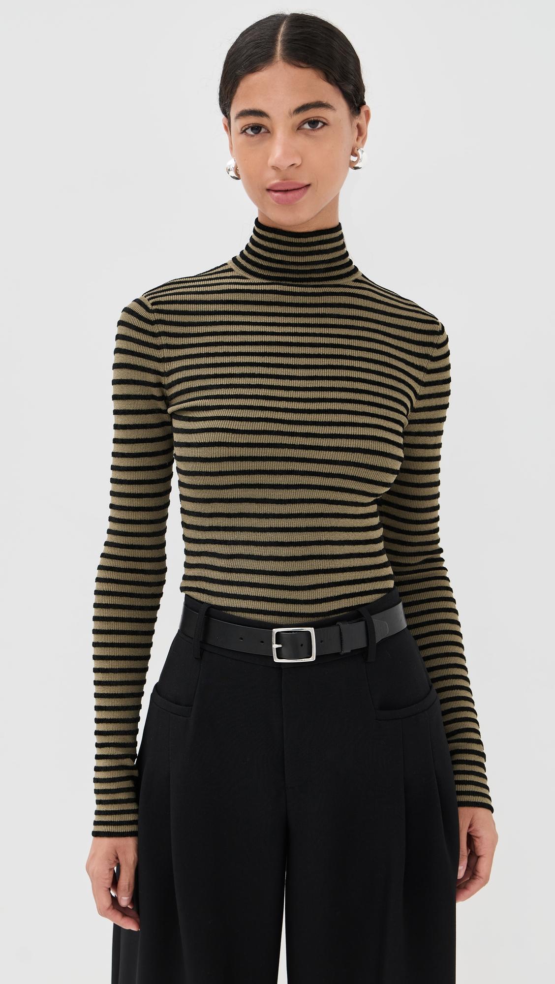 Didi Top In Matte Viscose Velvet Stripe by PROENZA SCHOULER