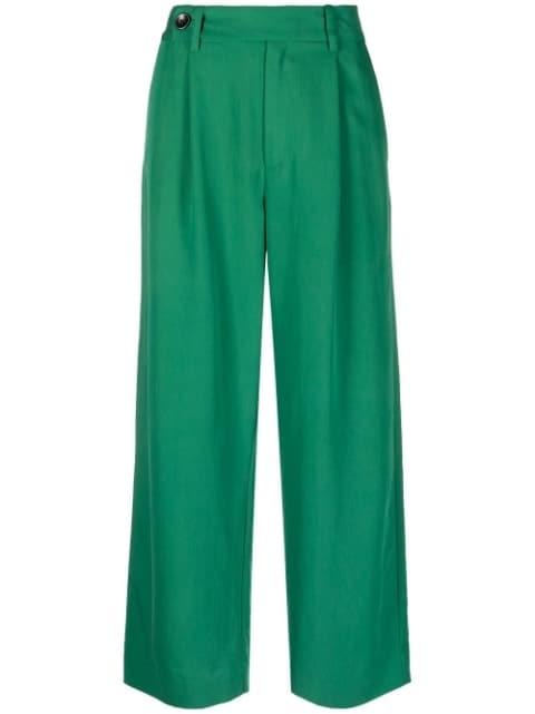 Drapey Suiting wide-leg tailored trousers by PROENZA SCHOULER