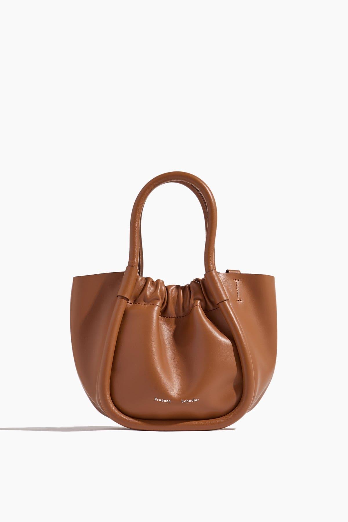 Extra Small Ruched Tote in Cognac by PROENZA SCHOULER