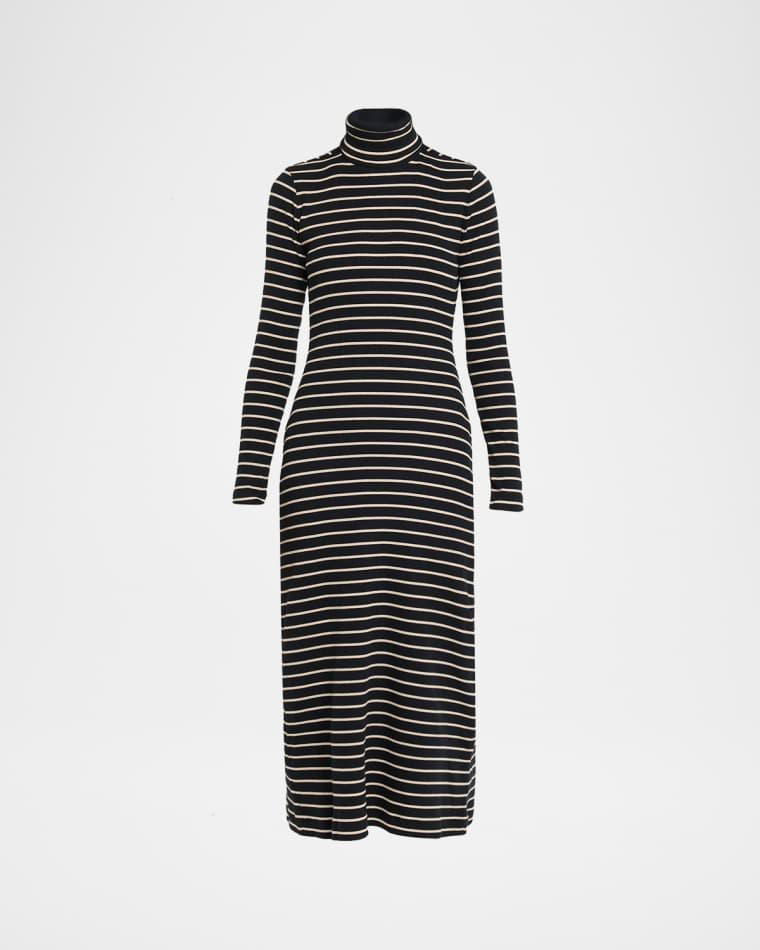 Frances Stripe Rib-Knit Turtleneck Dress by PROENZA SCHOULER