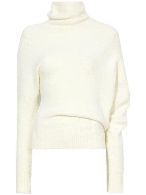 Fuzzy Boucle asymmetric sweater by PROENZA SCHOULER