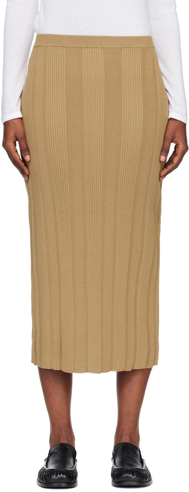 Khaki Ryanne Midi Skirt by PROENZA SCHOULER
