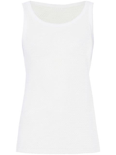 Kiki perforated cotton tank top by PROENZA SCHOULER