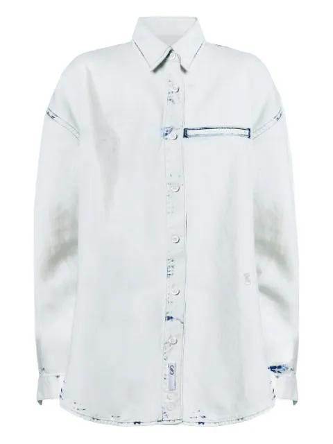 Kruger bleach-effect denim shirt by PROENZA SCHOULER