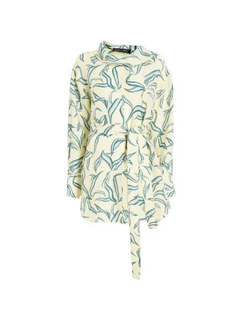 Lalia leaf-print mini dress by PROENZA SCHOULER