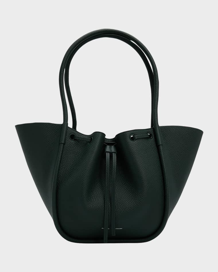 Large Ruched Pebbled Leather Tote Bag by PROENZA SCHOULER