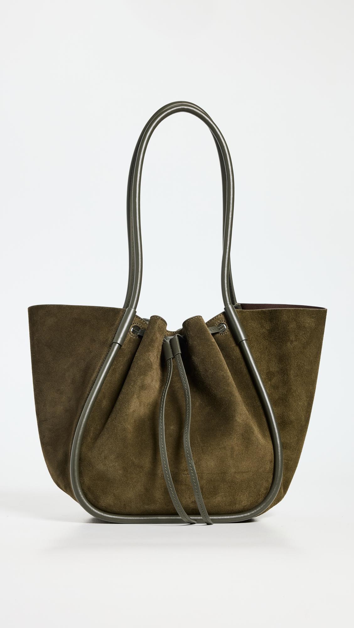 Large Ruched Tote in Soft Suede by PROENZA SCHOULER