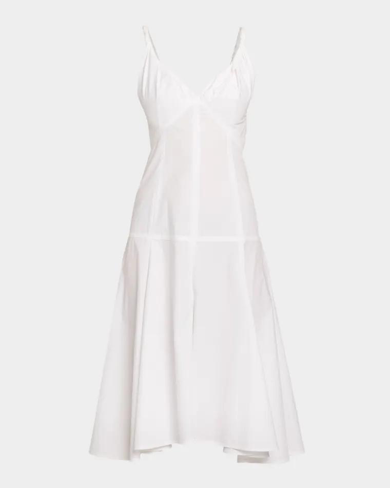 Leo Sleeveless Flared Cotton Midi Dress by PROENZA SCHOULER