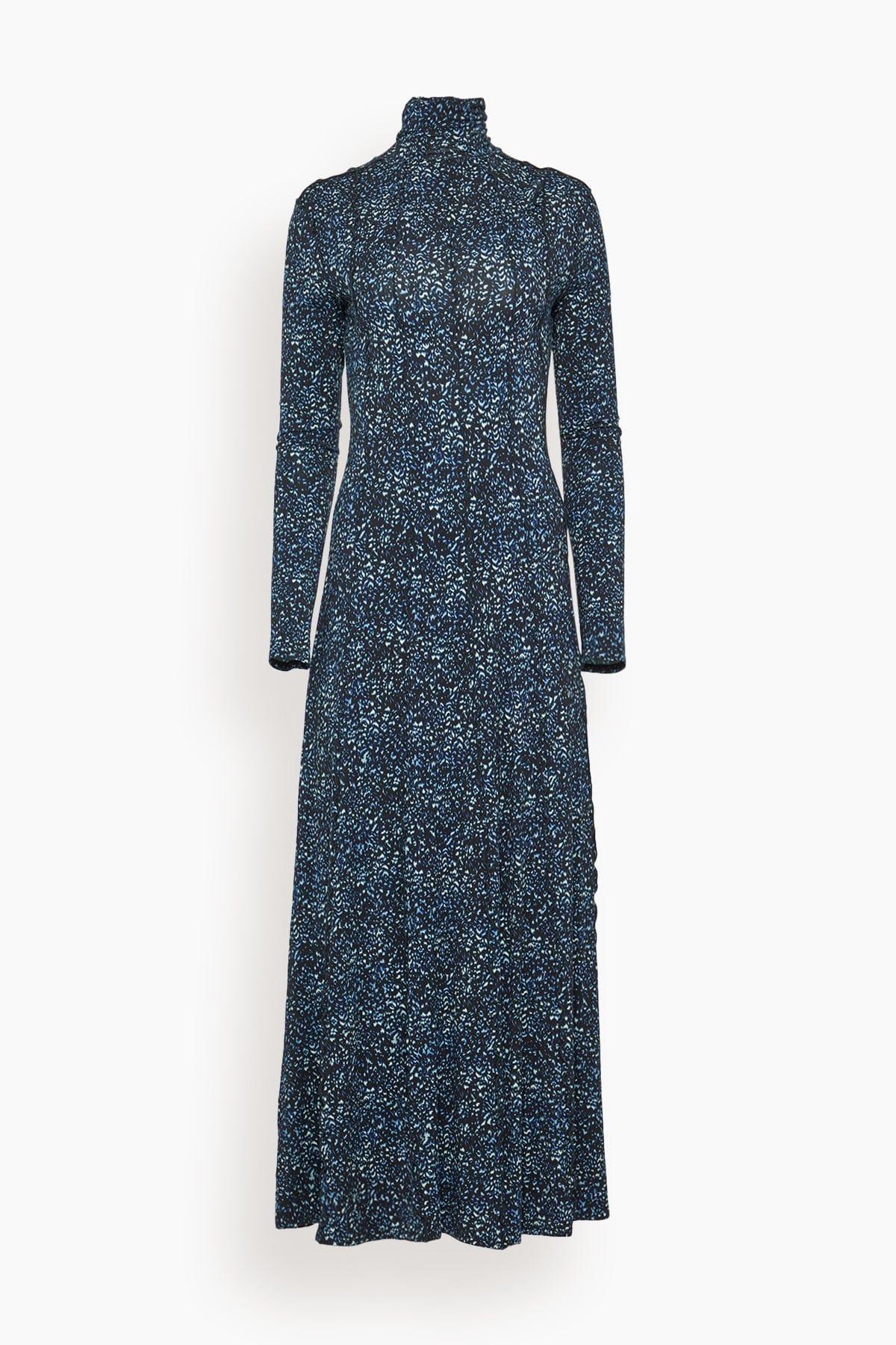 Mabel Dress in Cheetah Jersey Navy Multi by PROENZA SCHOULER