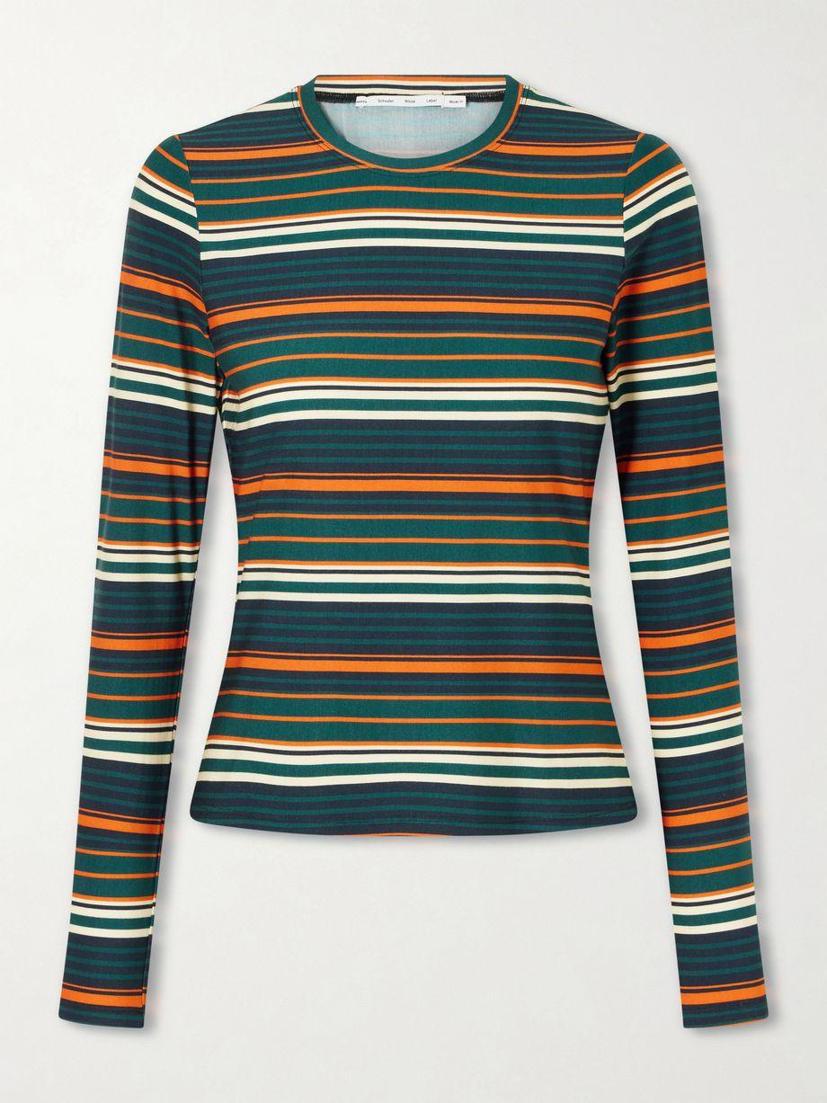 Mae striped stretch-jersey T-shirt by PROENZA SCHOULER